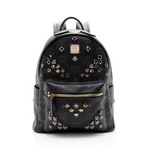 MCM Visetos Stark Small Stud Backpack